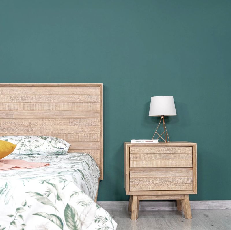 LH Gia 2 Drawer Nightstand Driftwood GIA002