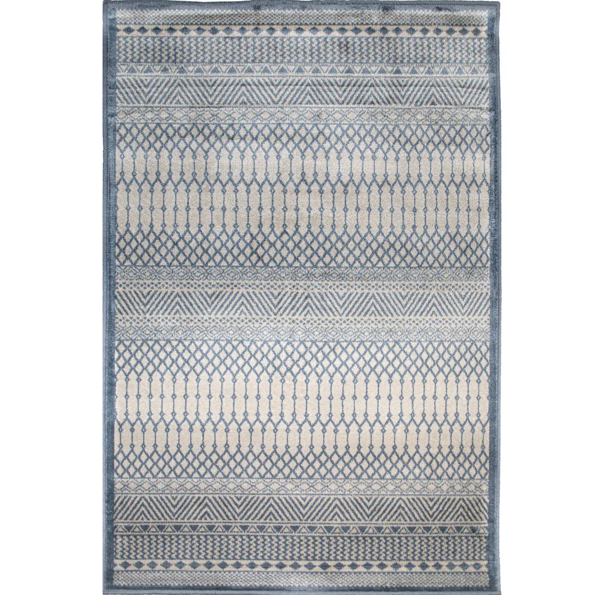 Rugs Avocado Artificial Silk 3 x 5 Gaby Ivory / Blue