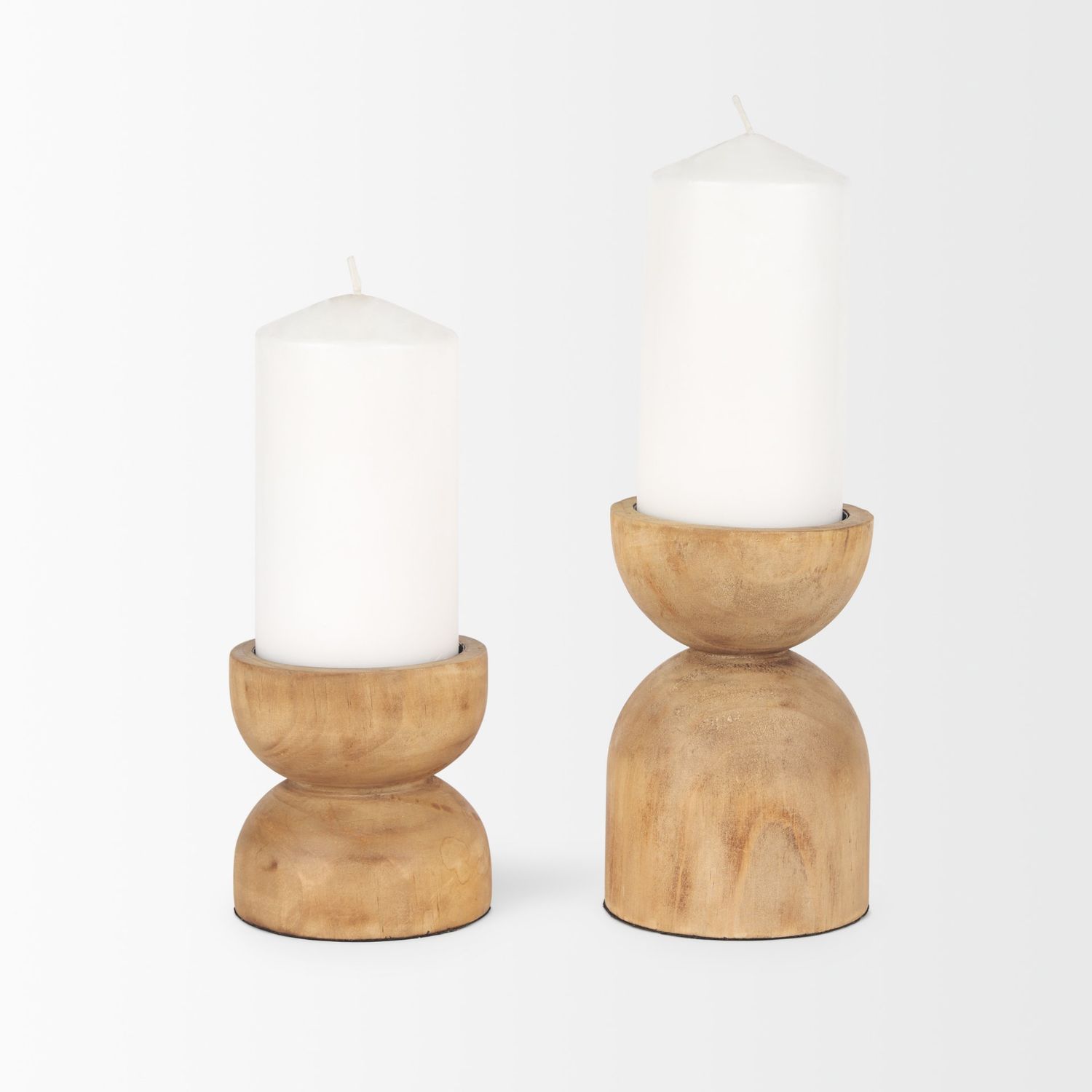Candle Holder Mercana Aleena Wood LG 70543