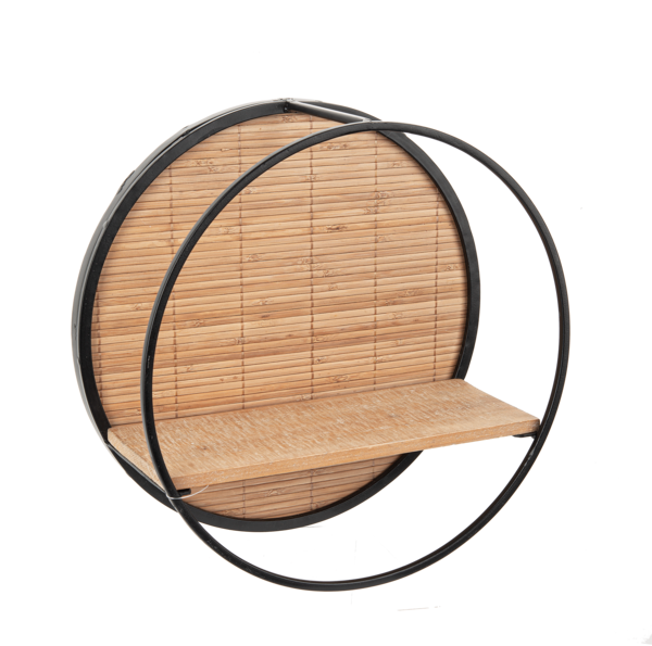 Shelf Ganz Round W/Natural Back Small CB179382