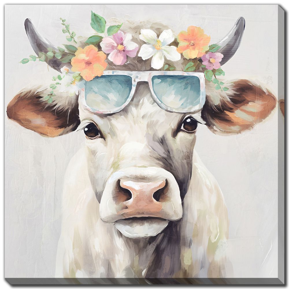 Streamline Art Garland Cow 1 24x24