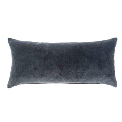 Cushions Indaba Vera Velvet Charcoal 14x31 1-2181