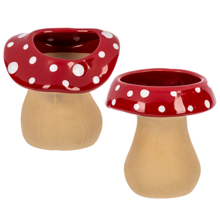 Planter Ganz Cement Mushroom LG CB186573