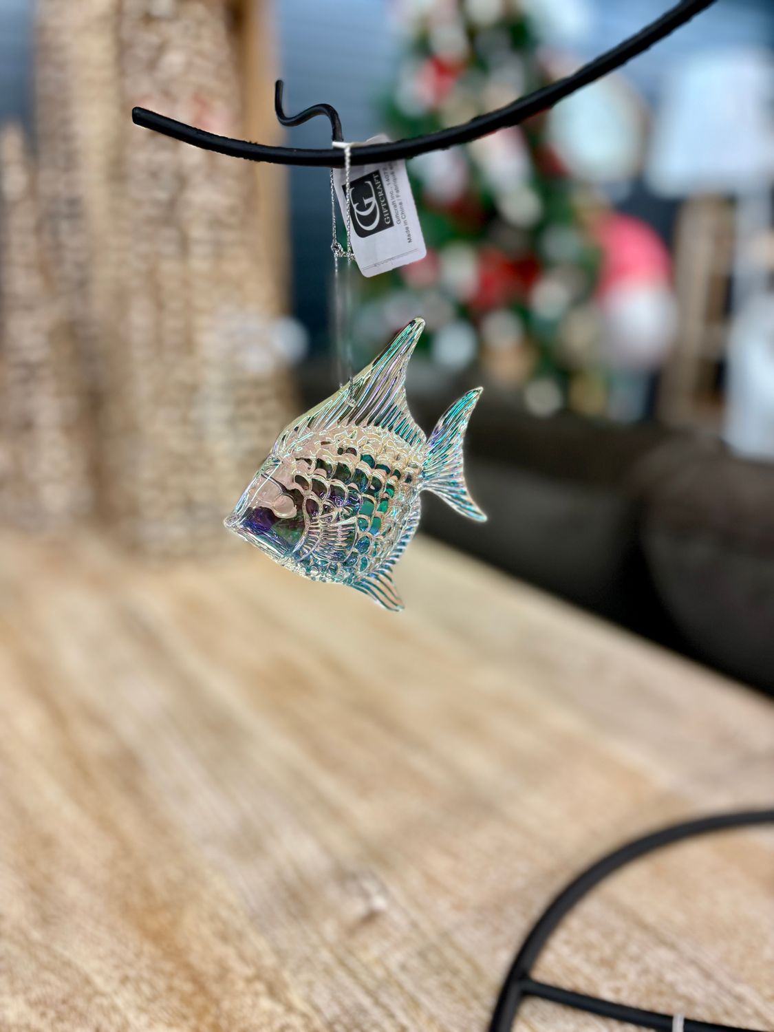 Xmas Giftcraft Ornament Iridescent Fish 645190