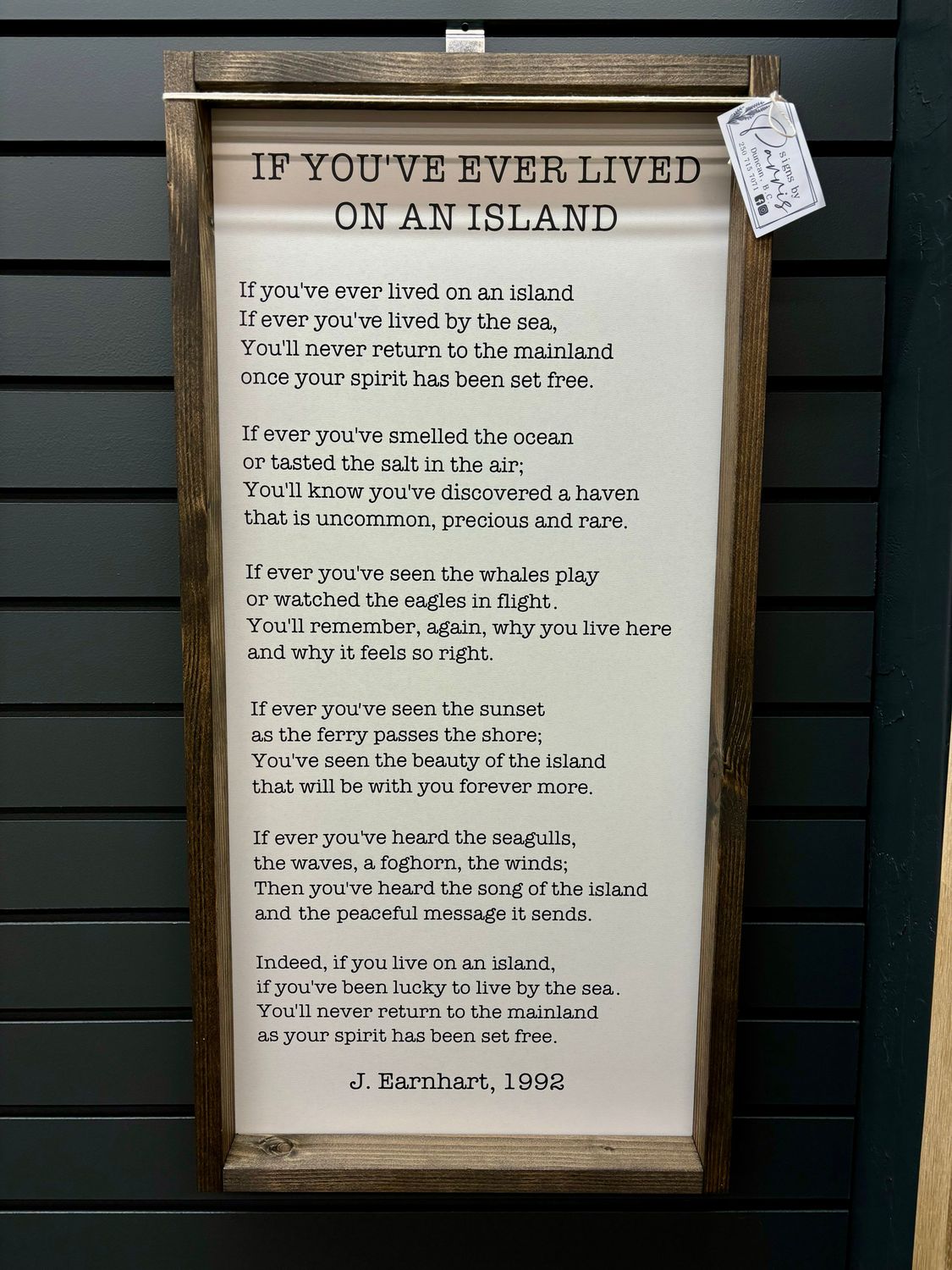 Signs by Parris Island Poem 15 x 30