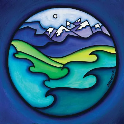 Cedar Mountain Art Block Mountain Waves