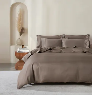 Duvet Cover Daniadown Egyptian 400 Queen w / Pillow Cases Otter