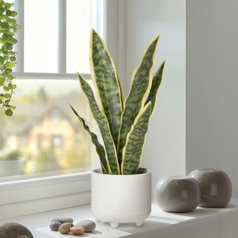 Plant T&T Snake Plant 16”H Faux 904015D Plant T&T Snake Plant 16”H Faux 904015D