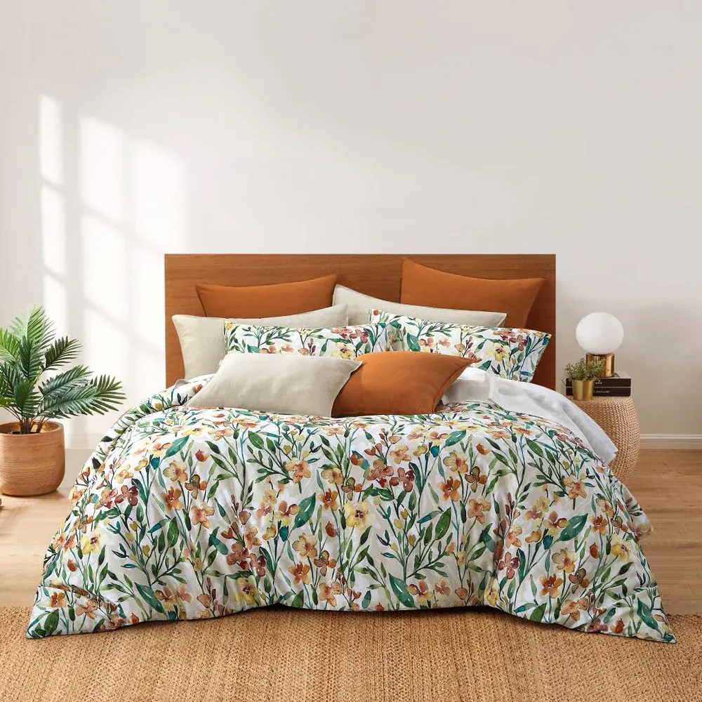 Duvet Cover Daniadown Floriade King w / Pillow Cases