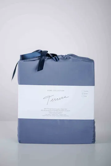 Sheets Set Terrera Bamboo Twin Mineral Blue