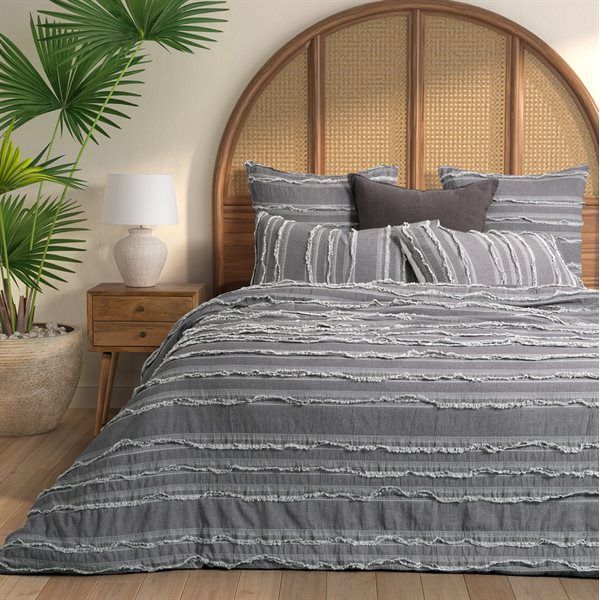 Duvet Cover Brunelli Relax Grey D/Queen w/ shams