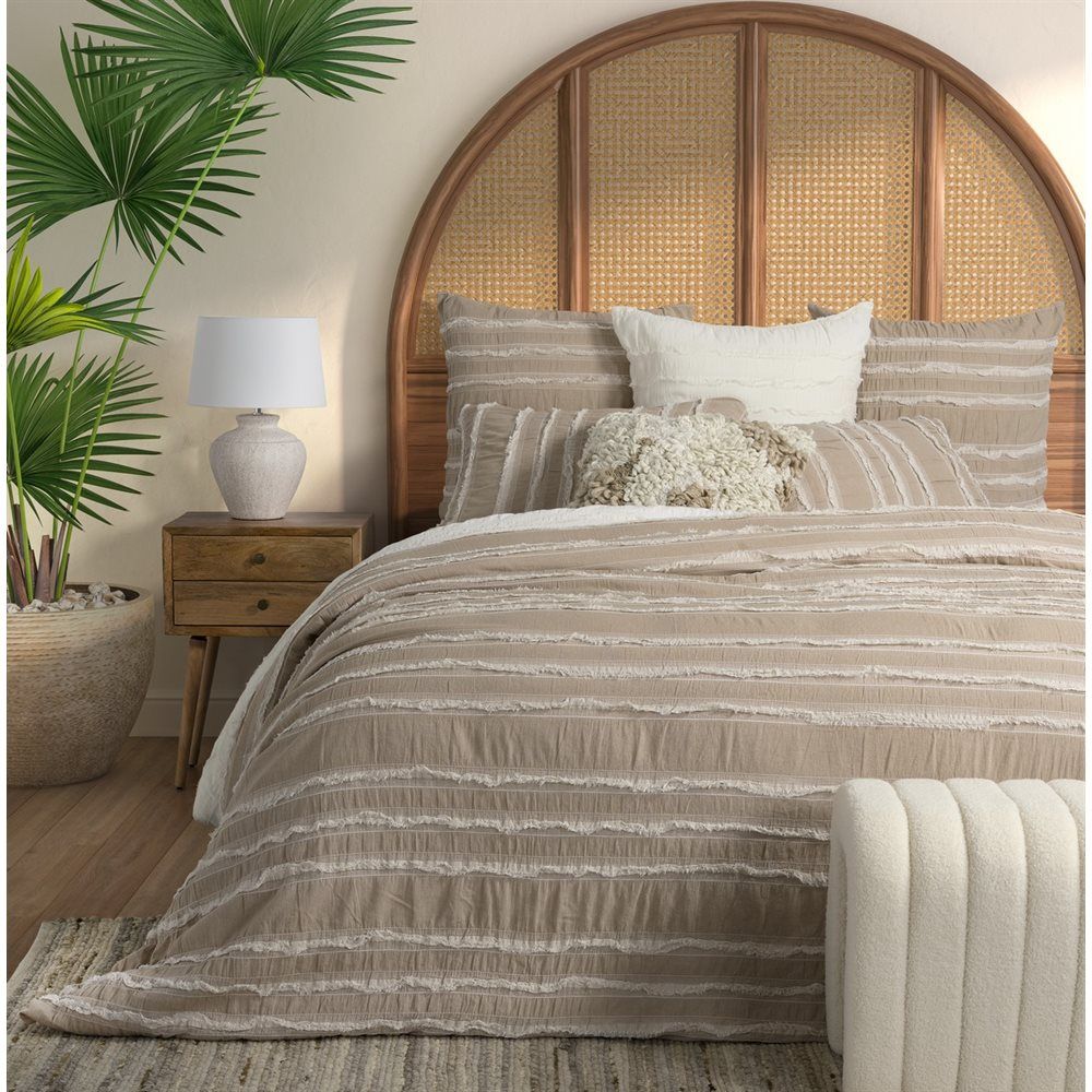 Duvet Cover Brunelli Relax Taupe D/Queen w/ shams