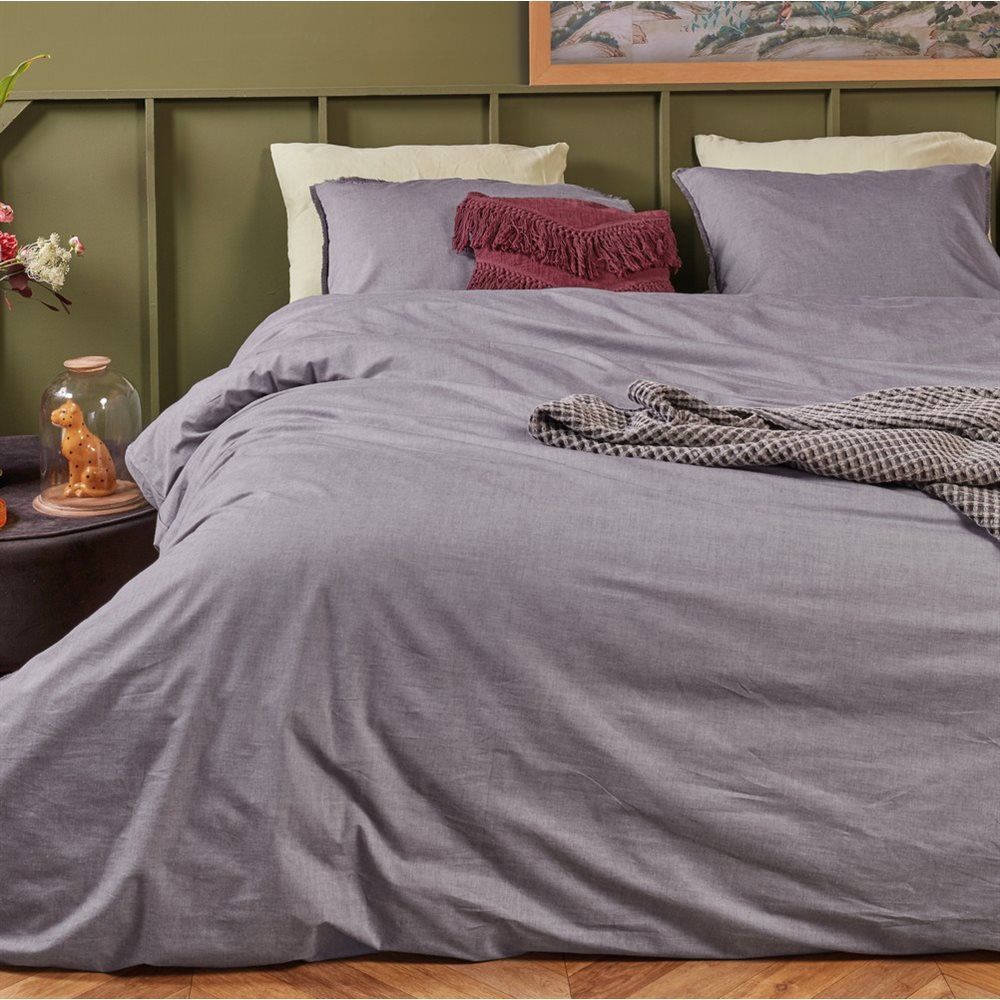 Duvet Cover Brunelli Panther Dark Grey  D/Queen w/ shams