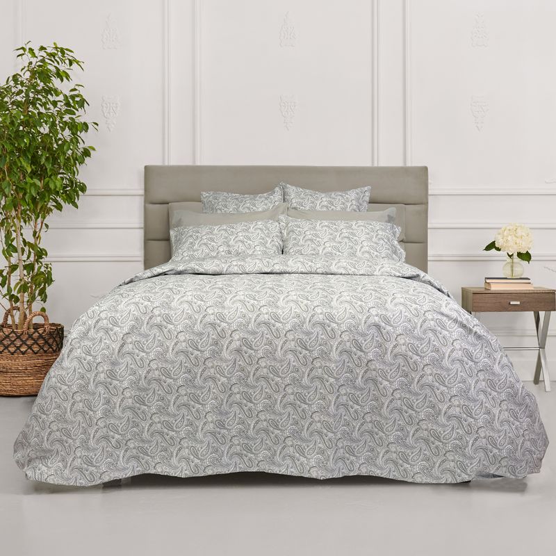 Duvet Cover Cuddledown Carlson Queen w/ Print Shams