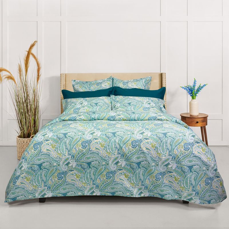 Duvet Cover Cuddledown Calypso Queen w/ Print Shams