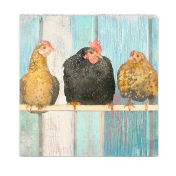 Cedar Mountain Art Block Chickens