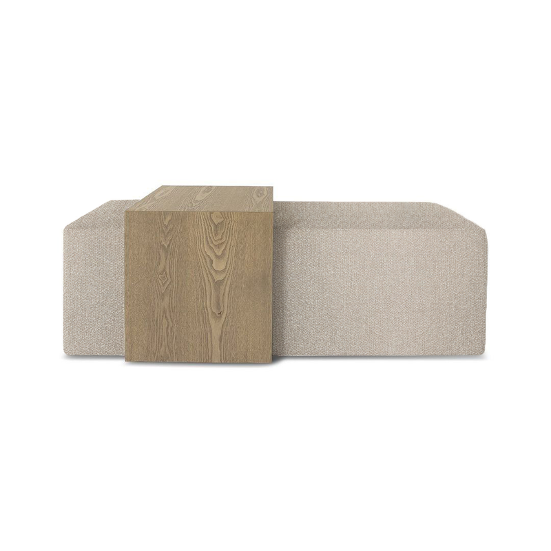 SIF Forest Coffee Ottoman Truffle Boucle FOR-006