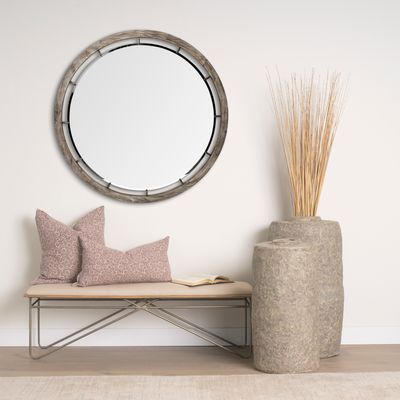 Mirror Mercana Sonance 54" Round Wood 68531