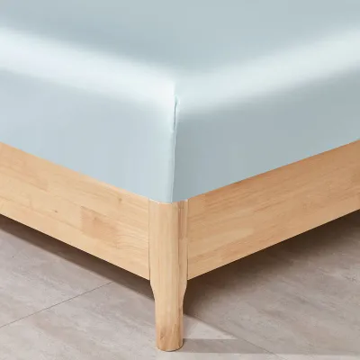 Sheets Daniadown Pima Cotton King 15" Fitted Ice Blue