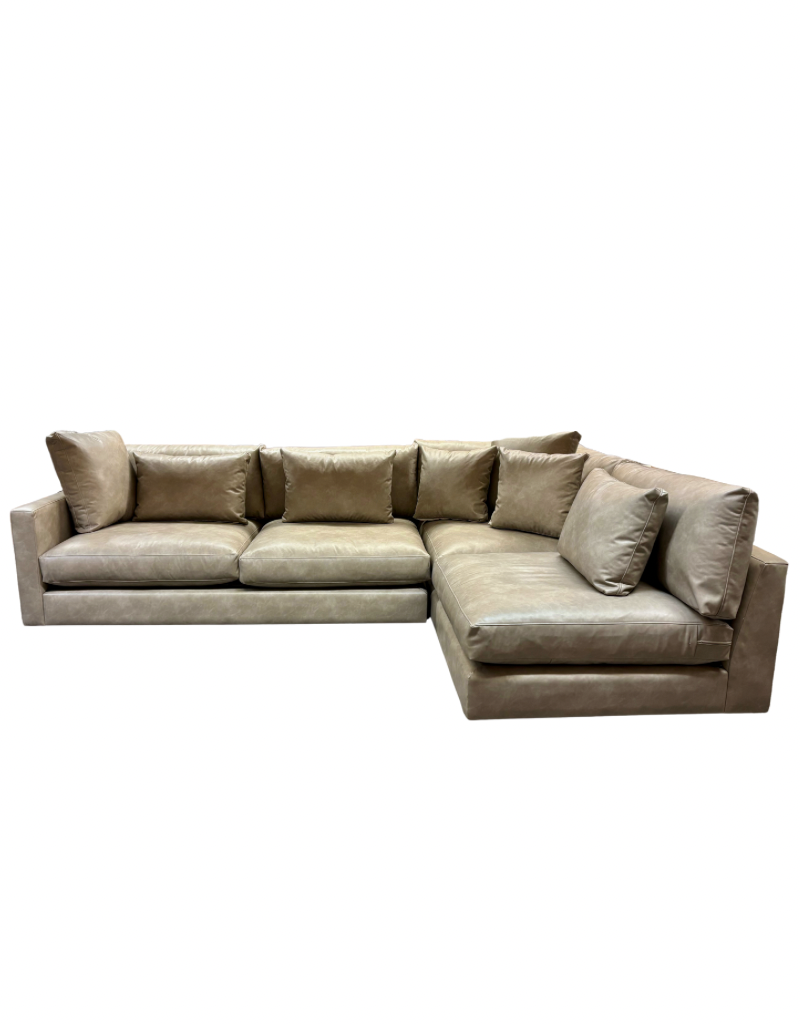 Stylus Haze Sectional And Ottoman Ivanhoe Silver (25) 2PC
