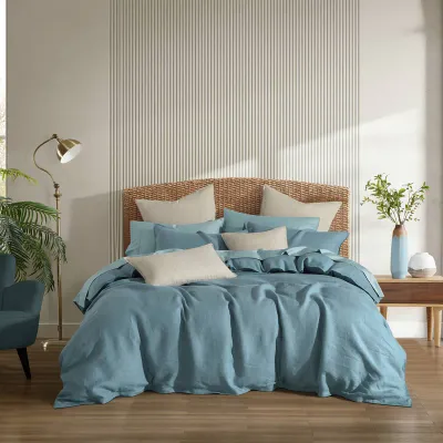 Duvet Cover Daniadown Niagara Linen Queen w / Pillow Cases