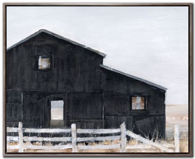 Streamline Art Black Barn l 24x30 WBG24237