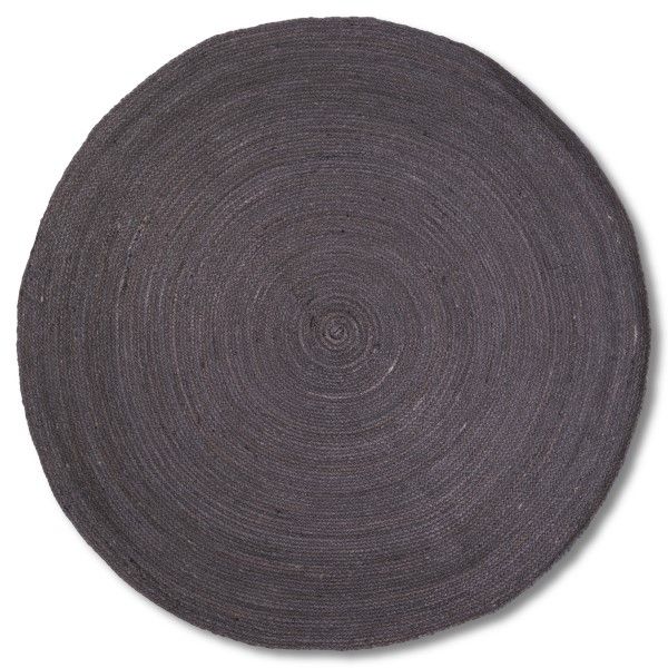 Rugs Viana Round Jute Charcoal 5’ JURC-55-5501