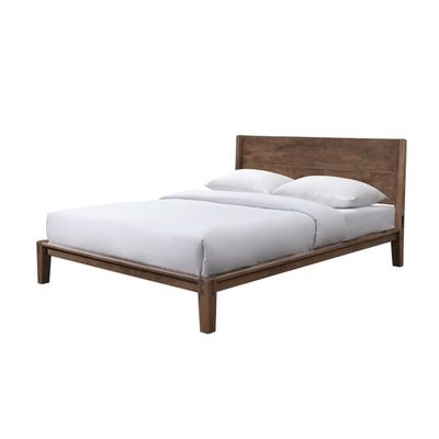 SIF Luna Queen Bed Wood Tool-Free Coffee LUN-004