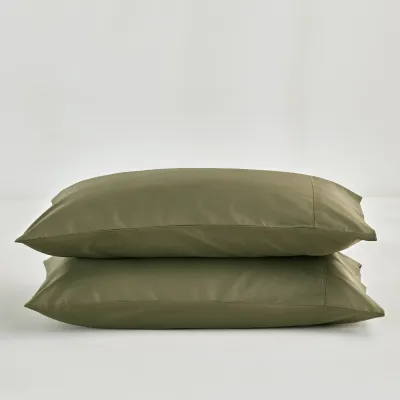 Pillow Cases Daniadown Standard/Queen (Pair) Moss Pima Cotton Pillow Cases Daniadown Standard/Queen (Pair) Moss Pima Cotton