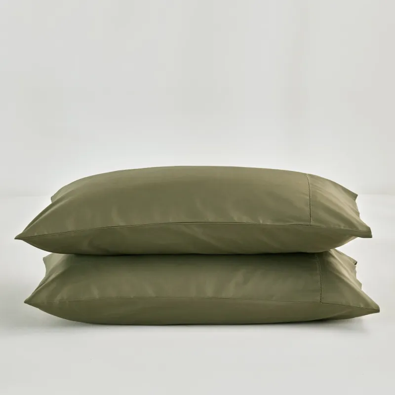 Pillow Cases Daniadown Pima Cotton King ( Pair ) Moss
