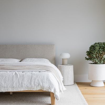 SIF Luna Queen Bed Wood Tool-Free Buff LUN-001