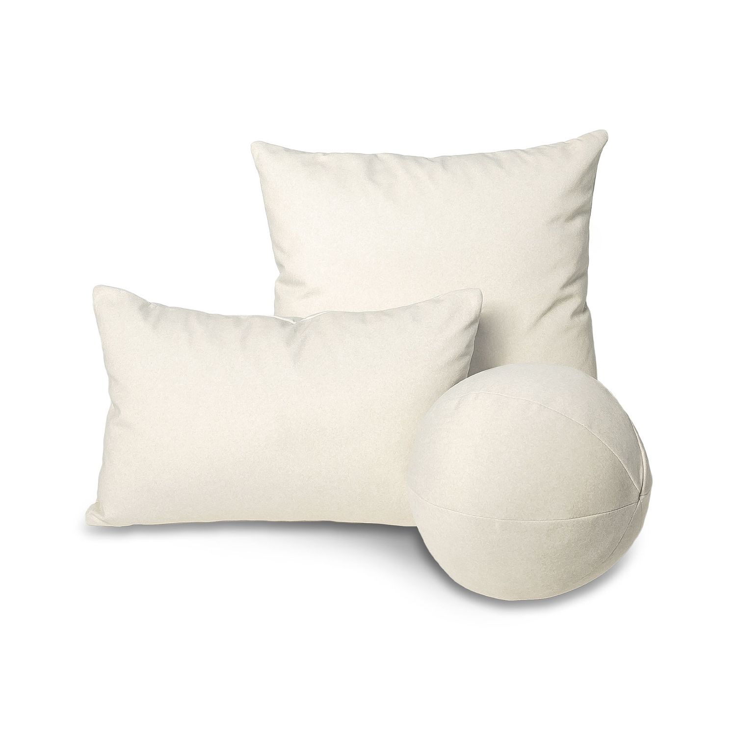 Cushions SIF Crush Square Velvet Ecru