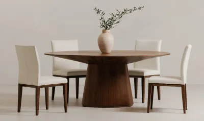 Moes Otago Oval Dining Table Walnut Brown KC-1007-03-0