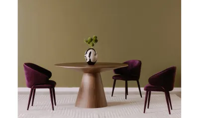 Moes Otago Dining Table 54” Round Walnut Brown KC-1029-03-0