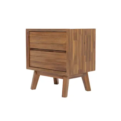 LH Gia 1 Drawer Nightstand Pecan GIA001-BRN LH Gia 1 Drawer Nightstand Pecan GIA001-BRN