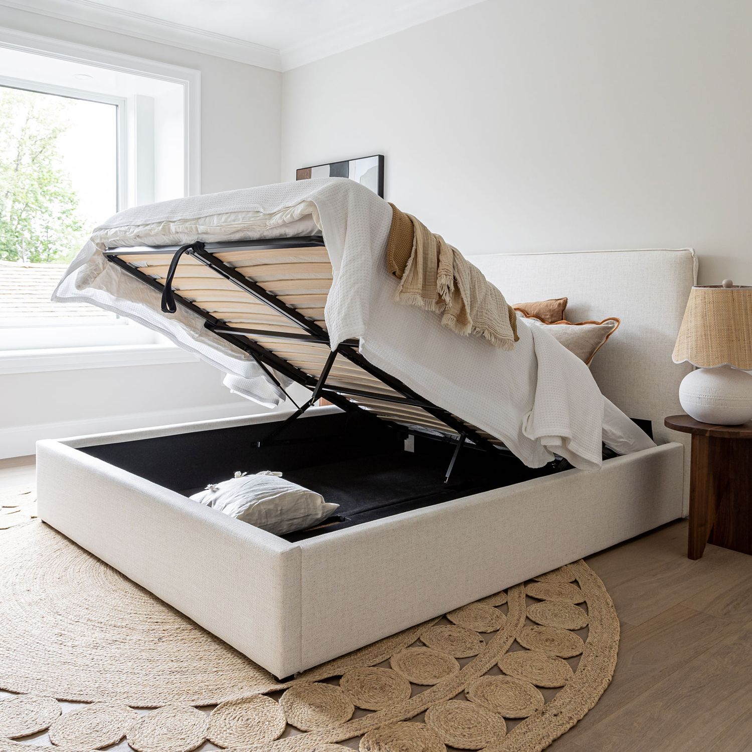 SIF Julia Bed Storage Queen Cream JUL-010