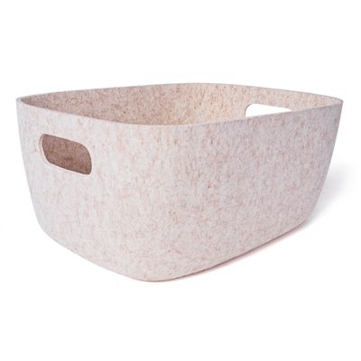 Basket Cathay Felt Cream Oval 14x11 10-2694