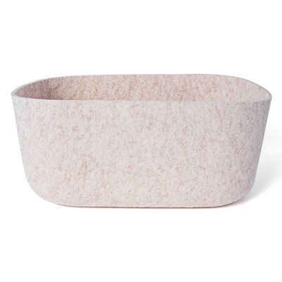 Basket Cathay Felt Cream Oval 12 x 5 10-2693
