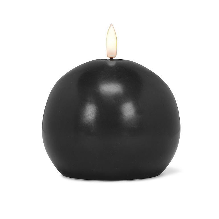 Candle Abbott Black LED Ball 4”