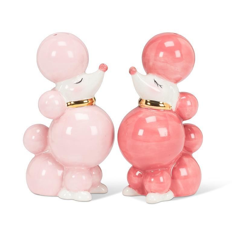 Decor Abbott Pink Poodle S&P Shaker