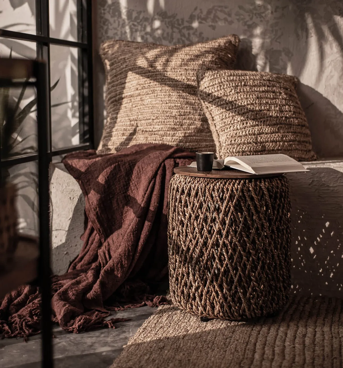 LH D-Bodhi Knut Side Table SM Wood / Ratan DBA98 LH D-Bodhi Knut Side Table SM Wood / Ratan DBA98