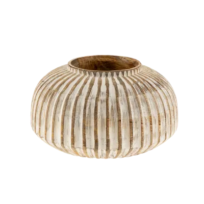 Vase Indaba Esme Carved Wood L 1-1143