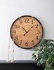 Clock Ganz Black Frame w/ Rattan Wrap CB186057