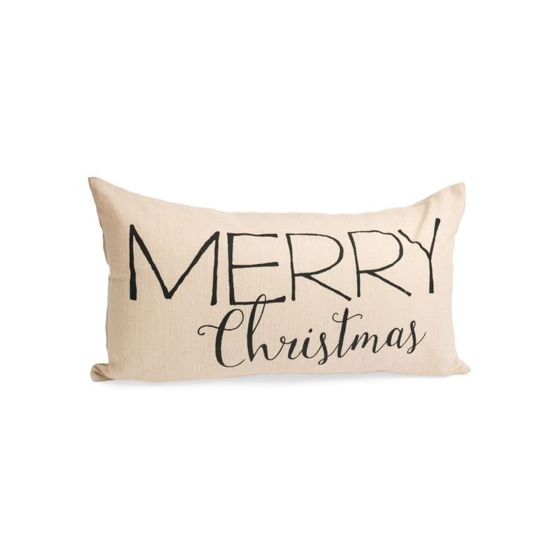 Xmas ADV Cushion Merry Nat/Blk 12x22 3342142 Xmas ADV Cushion Merry Nat/Blk 12x22 3342142