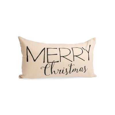 Xmas ADV Cushion Merry Nat/Blk 12x22 3342142