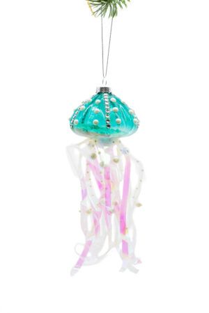 Xmas Starlight Glass Jellyfish Ornament 7 Xmas Starlight Glass Jellyfish Ornament 7" DK3844