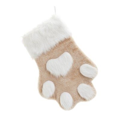Xmas ADV Stocking Paw Beige 3920888