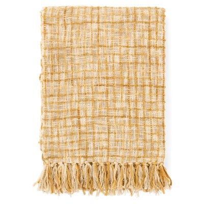 Throw ADV Chenille White/Ochre 8650726