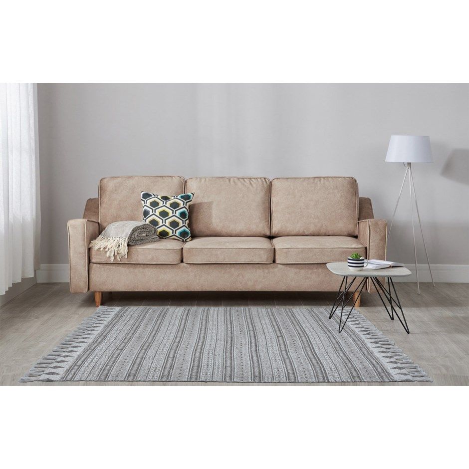 Rugs Fab Styles Cotton / Jute Beige 48” x 72” 61892