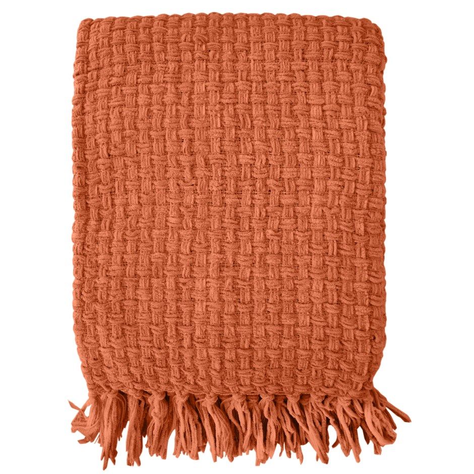 Throw Fab Styles Weave Rust 50x60 31632